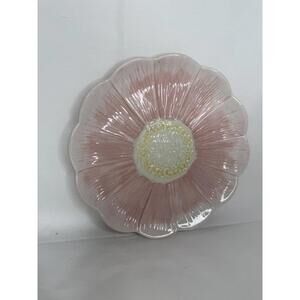 Roscher & Co Green Leaf Flower Collection  Plates Peach 8in